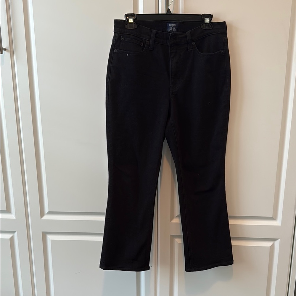 JCrew Mid rise crop flare Black Women's Jeans